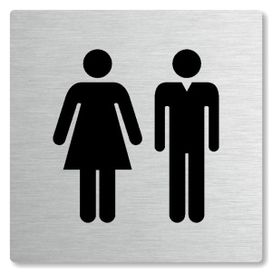 WC společné, 100x100mm, stříbrná, Nevada